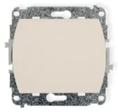 Wyłączniki światła i elektryczne - Karlik Trend beżowy łącznik jednobiegunowy 1WP-1P 1WP-1 - miniaturka - grafika 1