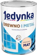 Farby do metalu - Jedynka Emalia alkidowa kremowy matowy 0 9 l - miniaturka - grafika 1
