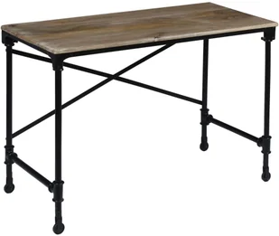 vidaXL Biurko  Sekretarzyk z litego drewna mango i stali 110 x 50 x 96 cm 244947 - Biurka - miniaturka - grafika 6