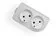 Gniazdka elektryczne - Elgotech Gniazdo PRZENOŚNE 2-KROTNE bez uziemienia GN-2 EGN2PP - miniaturka - grafika 1