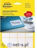 Etykiety samoprzylepne i bloki etykiet - Avery Zweckform zweckform Mini etykiety w arkuszach do opisywania ręcznego 38 x 29mm białe 384 sztuki - miniaturka - grafika 1