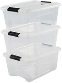 Pudła i pojemniki do przechowywania - Iris 103424 pojemniki do przechowywania New Top Box, pojemność 5 l, wykonane z tworzywa sztucznego, przezroczyste, wymiary: 19,7 x 28,5 x 14.4 cm. 103428 - miniaturka - grafika 1