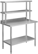 Stoły gastronomiczne - VidaXL Kuchenny stół roboczy z półką, 120x60x150 cm, stal nierdzewna 3054471   VidaXL - miniaturka - grafika 1