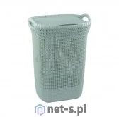 Curver Kosz na pranie Knit, szaroniebieski, 57 l - Kosze na bieliznę - miniaturka - grafika 2