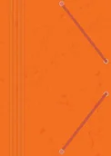 Szkolne artykuły papiernicze - Inter-druk Teczka z gumką A4 z preszpanu pomarańczowa (10szt) - miniaturka - grafika 1
