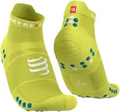Skarpetki sportowe męskie - Compressport Skarpetki do biegania krótkie ProRacing Socks V4 fluo żółte - miniaturka - grafika 1