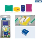 Temperówki - Milan temperówka-gumka, mix kolorów - miniaturka - grafika 1