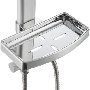 tectake System prysznicowy ze słuchawką prysznicową i półką na mydło - szary 402680 - Panele prysznicowe - miniaturka - grafika 7