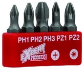Zestawy narzędziowe - Modeco Komplet 5 szt końcówek wkręcających typu PH PZ 25MM PH1,PH2,PH3,PZ1,PZ2) MN-15-512 5022 - miniaturka - grafika 1