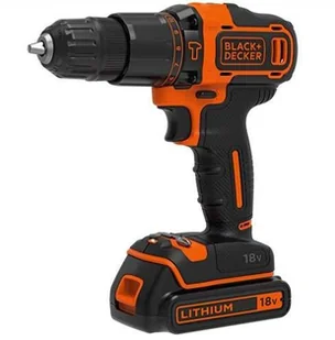 Black&Decker akumulatorowa wiertarko-wkrętarka udarowa, 18V Li-Ion 1x1,5Ah, Black+Decker [BDCHD18K-QW] BDCHD18K-QW - Wiertarko-wkrętarki akumulatorowe - miniaturka - grafika 2