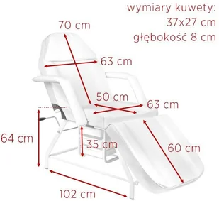 ACTIVESHOP Fotel Kosmetyczny 557A z Kuwetami Biały 10003_122423 - Fotele kosmetyczne - miniaturka - grafika 9