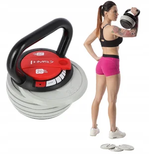 Kettlebell regulowany Hantla KR20 Hms 2,16-9KG - Kettlebell - miniaturka - grafika 2
