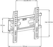 Uchwyty do telewizora - Art UCHWYT DO TV LCD/LED 14-42" 35KG AR-44 bez regulacji 2,5cm AR-44 - miniaturka - grafika 1