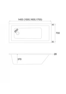 Schedpol Schedline Collection Schedline Wanna akrylowa Bafia 140x70 cm 3WST.B1P-14070 - Wanny Schedpol Schedline Collection Schedline Wanna akrylowa Bafia 140x70 cm 3WST.B1P-14070 - Wanny - miniaturka - grafika 10