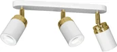 Lampy sufitowe - Luminex Spot Reno white/gold 3 5156 - miniaturka - grafika 1