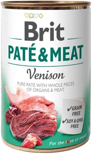 Brit Pate & meat venison 400 g - Mokra karma dla psów - miniaturka - grafika 2