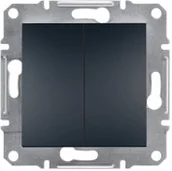Wyłączniki światła i elektryczne - Schneider Asfora przycisk podtynkowy podwójny bez ramki antracyt EPH1100171 - miniaturka - grafika 1