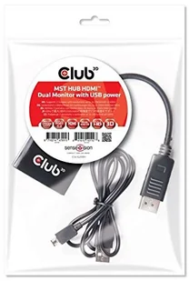 Club 3D Club 3D Splitter 1x DisplayPort 2x HDMI CSV-6200H ! CSV-6200H - Rozgałęźniki - miniaturka - grafika 2