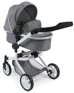 Wózki dla lalek - Bayer Chic Chic Wózek dla lalek MIKA szary/biały - miniaturka - grafika 1