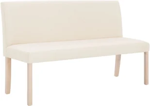 vidaXL Ławka, 139,5 cm, kremowa, poliester vidaXL - Ławki do przedpokoju - miniaturka - grafika 10