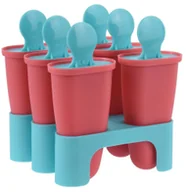 Pozostałe akcesoria kuchenne - Foremka forma do lodów na patyku lody 6 szt stojak 151702 - miniaturka - grafika 1