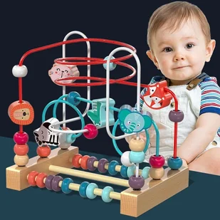 NICEKIDS DREWNIANY Labirynt edukacyjny Zoo przeplatanka KZ0920 - Zabawki interaktywne dla dzieci - miniaturka - grafika 4