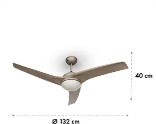 Klarstein Figo Wentylator stropowy 52" 55W Lampa stropowa 2x42W Pilot tytanowy VTS6-Figo-T - Wentylatory sufitowe - miniaturka - grafika 7
