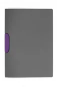 Teczki i skoroszyty - Durable Skoroszyt zaciskowy Duraswing Varicolor - szary z fioletowym zaciskiem 230412 - miniaturka - grafika 1