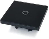 Wyłączniki światła i elektryczne - LUMENIX WŁACZNIK ŚCIENNY ŚWIATŁA BIANKA - DOTYKOWY SZKLANY POJEDYNCZY CZARNY WS-BIANKA-02 - miniaturka - grafika 1