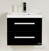 Szafki łazienkowe - Gante Szafka wisząca kolor czarny z umywalką 50/39/2 seria Fokus C FKS-C-U50/39/2 Clever500 - miniaturka - grafika 1