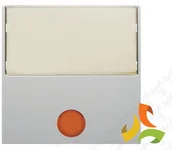 Wyłączniki światła i elektryczne - Hager BERKER B.KWADRAT Klawisz z podświetleniem z dużym polem opisowym do wyłączników 1 pojedynczy z 5-cioma soczewkami kremowy połysk 5316968999 5316968999/HAG - miniaturka - grafika 1