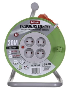 ActiveJet Przedłużacz bębnowy PB/20m AJE-PB/20M - Listwy zasilające - miniaturka - grafika 2