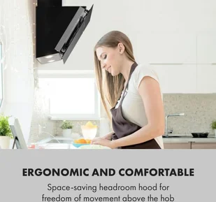 Klarstein Alina 60 Czarny (CGCH3-Alina60-BK) - Okapy kuchenne - miniaturka - grafika 7