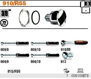 Beta ZESTAW NAPRAWCZY DO POKRĘTŁA 910/55 910/R55 - Klucze i nasadki - miniaturka - grafika 2