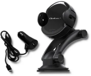Qoltec Ładowarka indukcyjna samochodowa PRO z uchwytem iR | 15W | QC3.0 | USB typ C 51219 - Ładowarki samochodowe - miniaturka - grafika 7