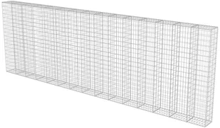 vidaXL Ściana gabionowa z pokrywami, galwanizowana stal, 600x30x200 cm - Ogrodzenia - miniaturka - grafika 3