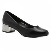 Półbuty damskie - Sergio Leone Półbuty damskie PB291 czarny - miniaturka - grafika 1