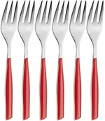 Zestawy sztućców - Bugatti Glamour 021 °F17 gl3u  6-częściowy zestaw sztućców 6 widelczyków do ciasta, sieci SAN/stali, czerwony, 16 x 20 x 3 cm GL3U-021F17/6 - miniaturka - grafika 1