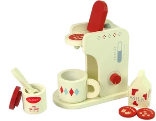 Import LEANToys Drewniany Ekspres do Kawy Akcesoria Kuchnia Dzieci LT-10185-0 - Zabawki AGD - miniaturka - grafika 2