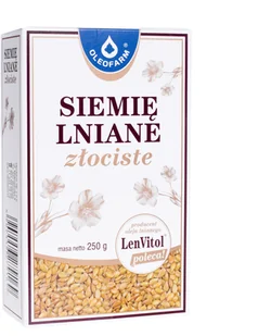 Oleofarm Siemię lniane złociste, 250g (7046553) - Nasiona na kiełki - miniaturka - grafika 3