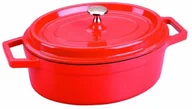 Garnki - Lacor 25927 Czerwony garnek do pieczeni 26 x 20 cm, odlewania aluminium 25927 - miniaturka - grafika 1
