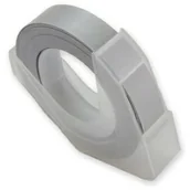 Papier do drukarek - Dymo Omega, 9mm x 3m, biały druk / srebrny podkład, taśma zamiennik - miniaturka - grafika 1