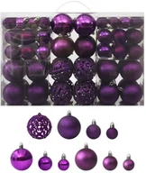 Bombki - vidaXL vidaXL Zestaw bombek, 100 elementów, fioletowy - miniaturka - grafika 1