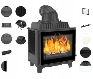 Kratki.pl Marek Bal Kominek powietrzny żeliwny FRANEK 10 kW  180 FRANEK/10/PF - Kominki wolnostojące - miniaturka - grafika 5