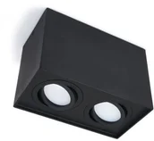 Oprawy, klosze i abażury - Superled OPRAWA HALOGENOWA LED Z SERII: BUSTO X2 NATYNKOWA KWADRAT RUCHOMA - CZARNY OS-6329 - miniaturka - grafika 1