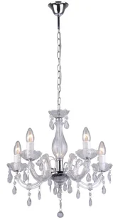 Zuma Line Kryształowa LAMPA wisząca OPRAWA Żyrandol DO salonu MAGNOLIA RLD94016-5A Chrom - Lampy sufitowe - miniaturka - grafika 2