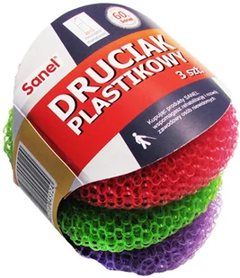 Sanel Druciak plastikowy 3 szt. - Ściereczki, gąbki, czyściki - miniaturka - grafika 2
