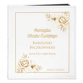 Albumy fotograficzne - NA Murrano Album Zdjęcia Duży Pamiątka Chrztu Świętego Róże Nadruk ALB-BC-BK-UV-026 - miniaturka - grafika 1