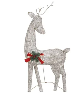 vidaXL Lumarko Ozdoba świąteczna: rodzinka reniferów, 270x7x90 cm, złota 328503 - Oświetlenie świąteczne - miniaturka - grafika 5