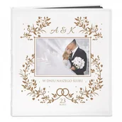Albumy fotograficzne - NA Murrano Album z Okienkiem Prezent Ślub Grawer ALB-BO-BK-CO2-031 - miniaturka - grafika 1